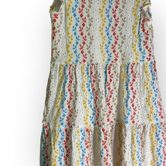 Antonio Melani x Kimberly Whitman Kari Embroidered Ruffle Eyelet Maxi Dress 12 - Picture 4 of 12